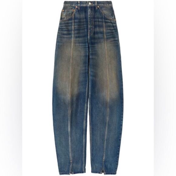 Re/Done Tailored Blue Jeans Ultra High Rise Size 27 - Picture 9 of 14